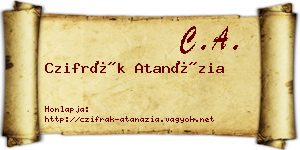 Czifrák Atanázia névjegykártya